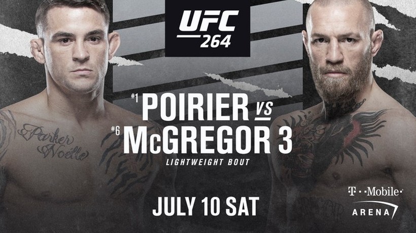UFC 264: Dustin Poirier - Conor McGregor. Karta walk